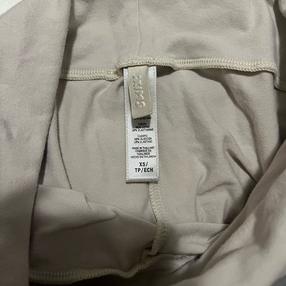 Skims Cotton Jersey Fold Over Pant in Stone - Picture 3 of 3